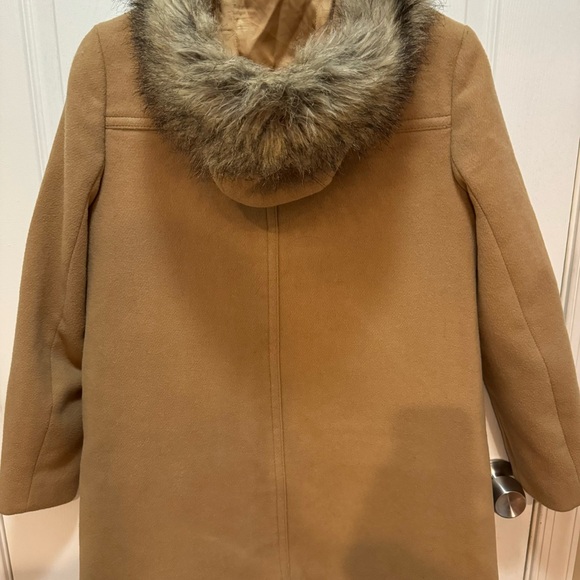 J Crew Womens Vail Faux Fur Trim Hooded Parka Coat Wool Blend J6178 Size 4 Petit - Picture 2 of 16